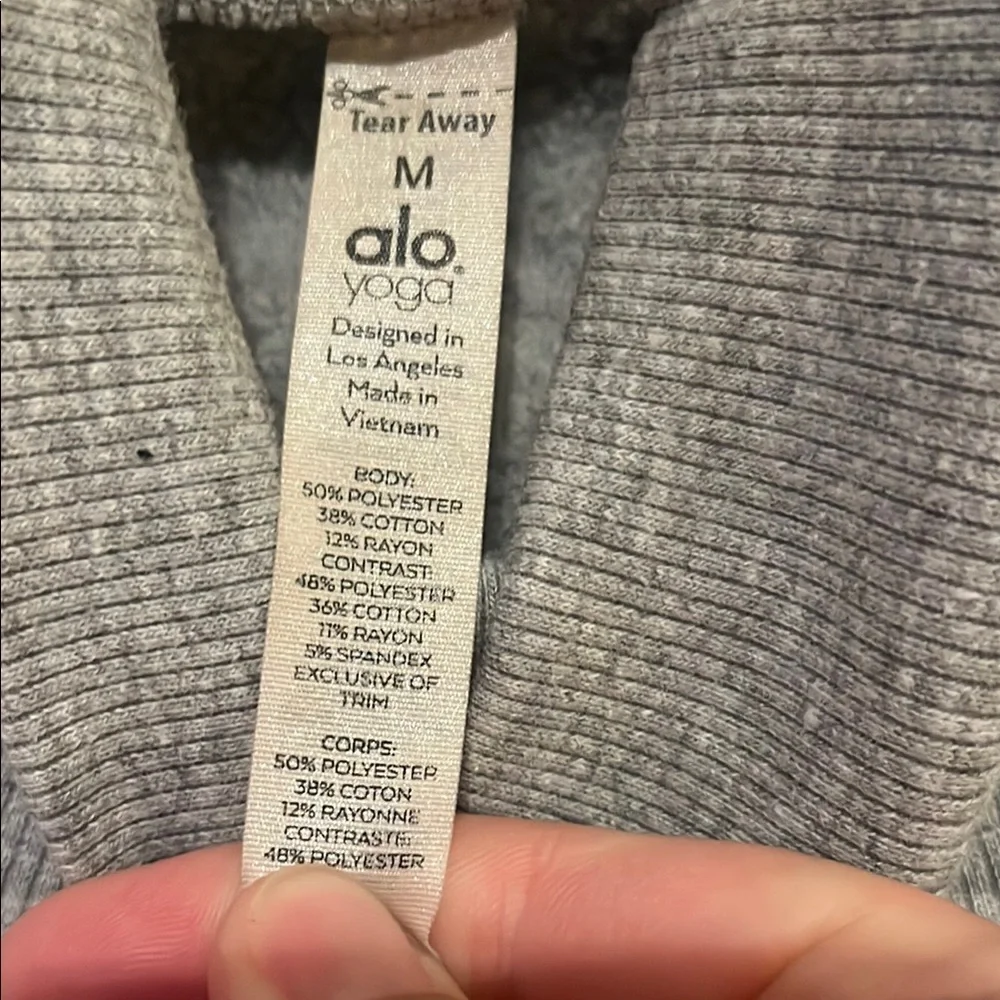 ALO Gray Mock Neck Sweater - Picture 6 of 7